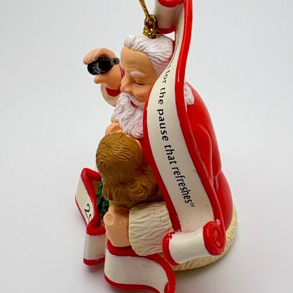 Coca-Cola Santa & Child Christmas Ornament 2005 Collectible - Picture 3 of 7